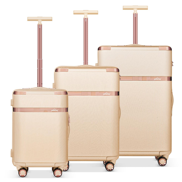 HOMELUX Kofferset 3 Teilig (M/L/XL) Hartschale,Teleskop Bügel, ABS | Reisekoffer mit 4 360° Rollen &