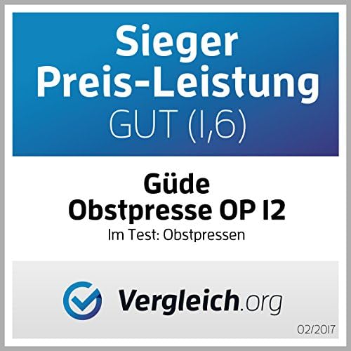 Güde 30003 BP 12 Obstpresse, Saftpresse und Beerenpresse, mechanische Presse inklusive Pressnetz 12