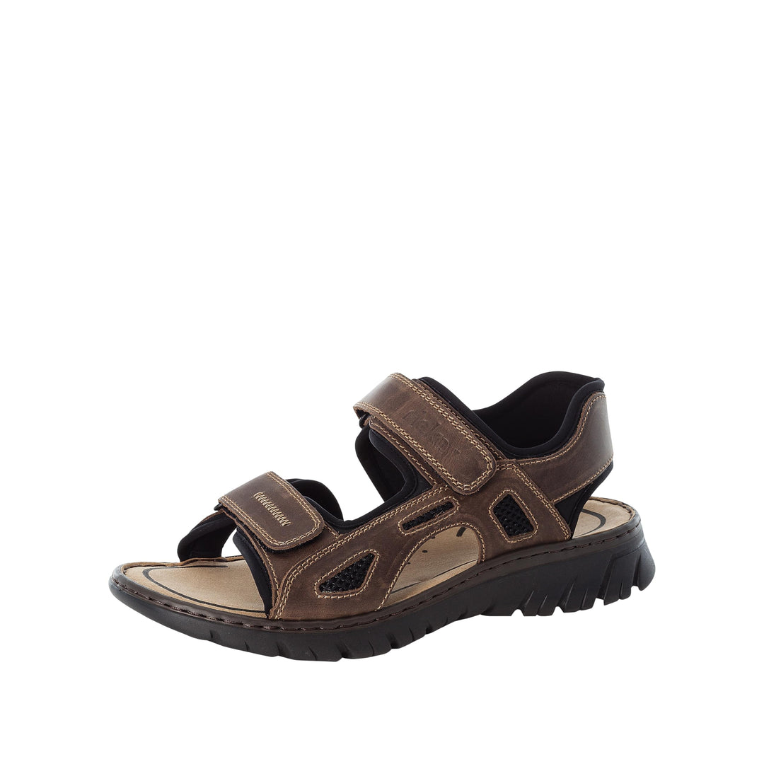 Rieker Herren Klassische Sandalen 22761, Männer Sandalen 40 EU Braun, 40 EU Braun