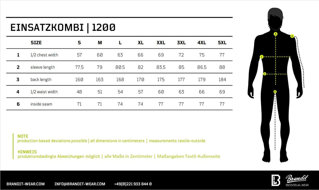 Brandit Einsatzkombi, Overall, Allround-Kombi, Grössen S bis 5XL 3XL Anthrazit, 3XL Anthrazit