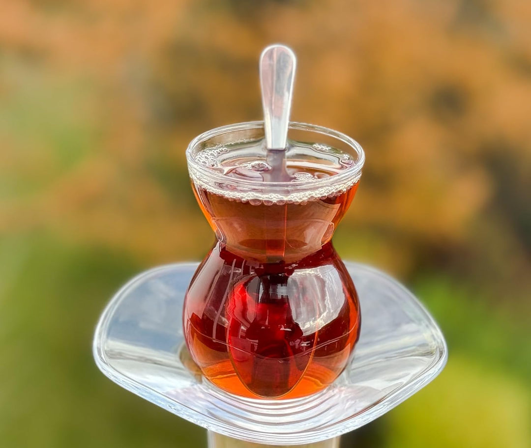 Topkapi - 18-tlg Türkisches Tee-Set Lina-Sultan, 6 Teegläser, 6 Untersetzer, 6 Teelöffel, Komplett-S