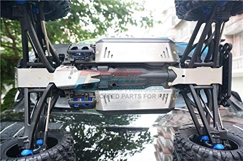 GPM for Traxxas E-Revo 2.0 VXL Brushless (86086-4) Stainless Steel Skid Plates for Front, Center, Re