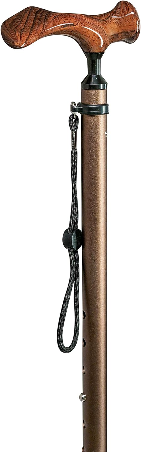 Designer Gehstock Gehhilfe Comfort-Stock Holz Bronze, Bronze