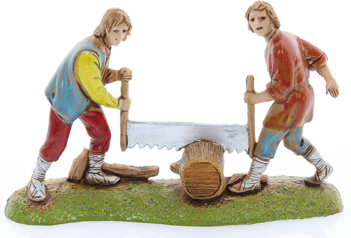 Moranduzzo Set 4 Hirten für 6 cm Krippe Massstab 1:32 – MINI 6 – Unzerbrechliche Figur, Stil '700, H