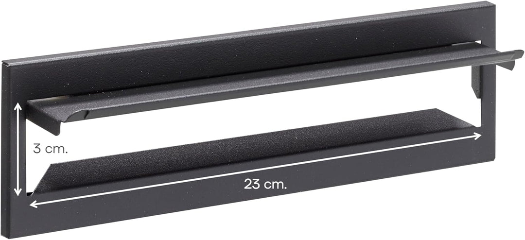Arregui,c-600,C604 AA8Briefeinwurf ausStahl, 248 x73 mm, Schwarz, 7,3 x24,8 cm, Schwarz
