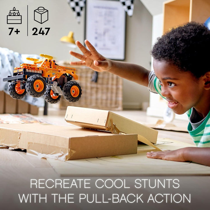 LEGO Technic Monster Jam El Toro Loco 42135 Model Building Kit; A 2-in-1 Pull-Back Toy for Kids Who