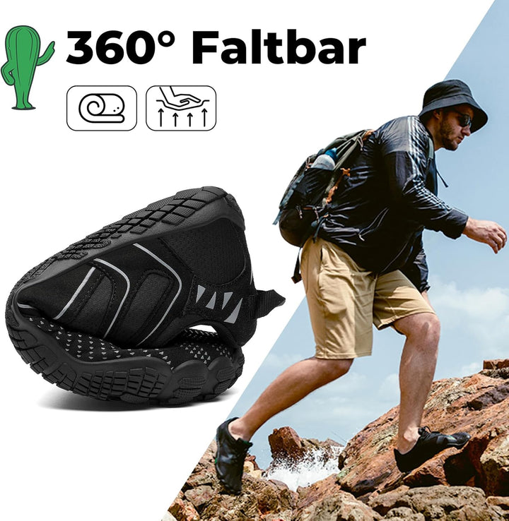 SAGUARO Unisex Barfussschuhe Outdoor Barfuss Traillaufschuhe Zehenschuhe mit Zero-Drop Solhe Gr.36-4