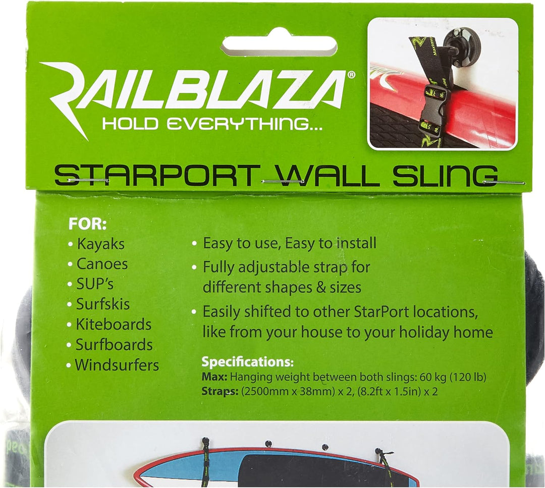 Railblaza Unisex-Adult ND-124 SOPORTE DE PARED para Kayak, Negro, Standard