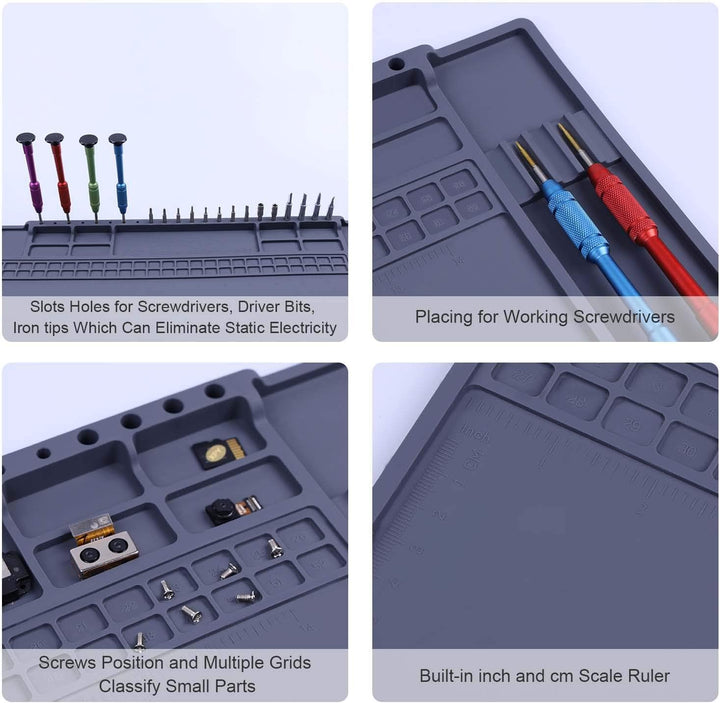 HPFIX Antistatik Matte for Computer,Laptop,Cellphone,iPad Electronics Repair, ESD Soldering Mat Heat