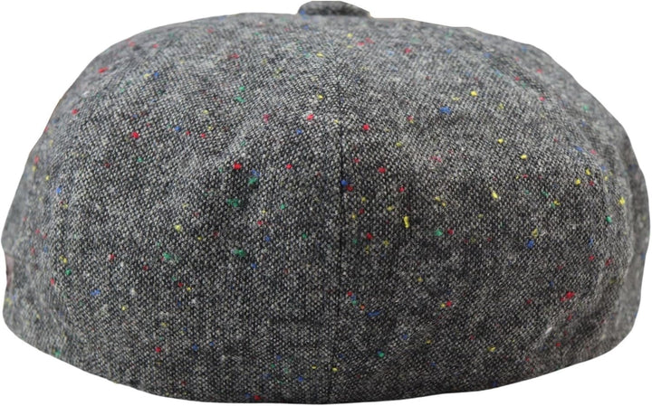 TruClothing.com 8 Bahnen Baker Boy Mütze Shelby Hut Wolle Vintage Tweed Braun Grau Razor L grau-rasi