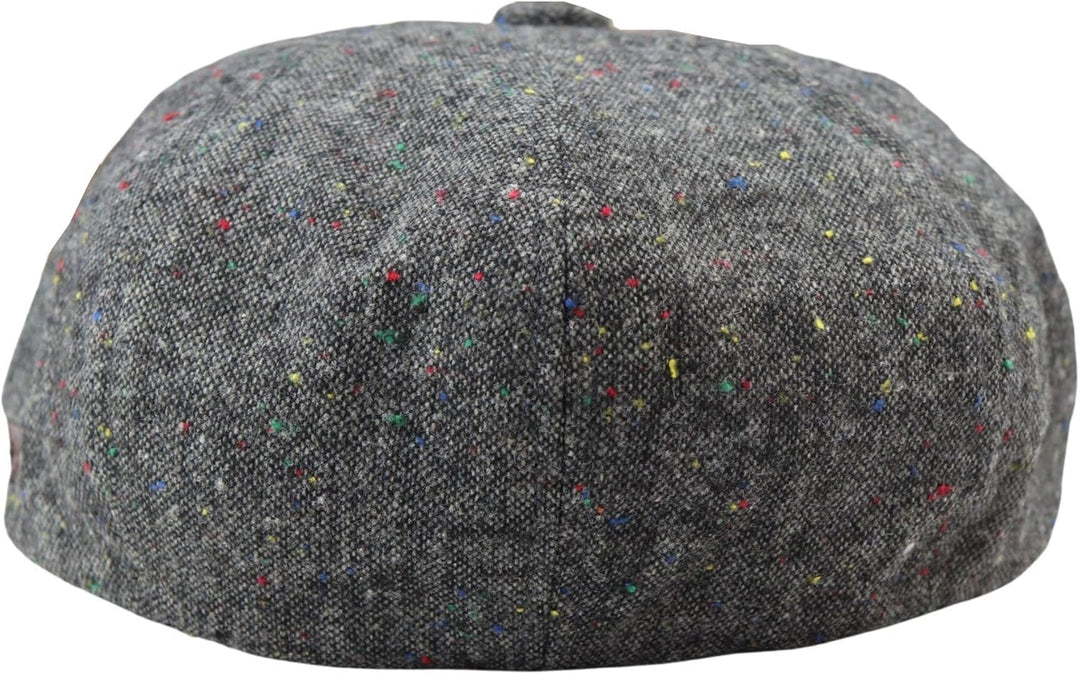 TruClothing.com 8 Bahnen Baker Boy Mütze Shelby Hut Wolle Vintage Tweed Braun Grau Razor M grau-rasi
