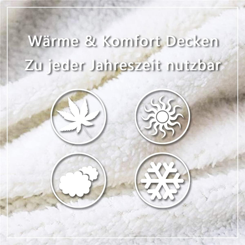 Weihnachten Decke 130x150 Rot Grau Weiss Flickwerk Fleece Decke Schneeflocke Lebkuchen Schneemann Fu