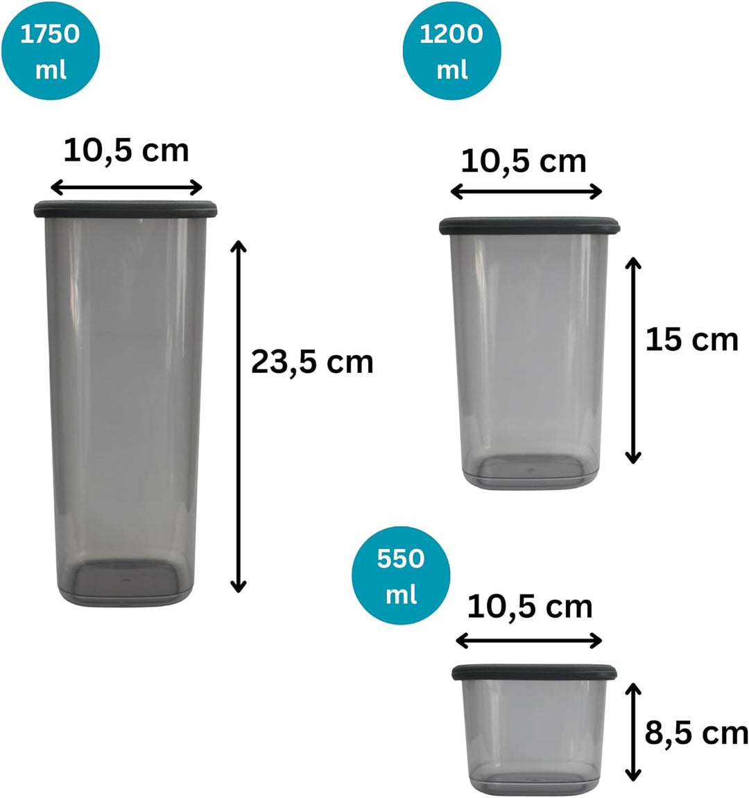 Vorratsdosen mit Deckel luftdicht diverse Sets Küchenorganizer BPA frei stapelbare Vorratsbehälter f