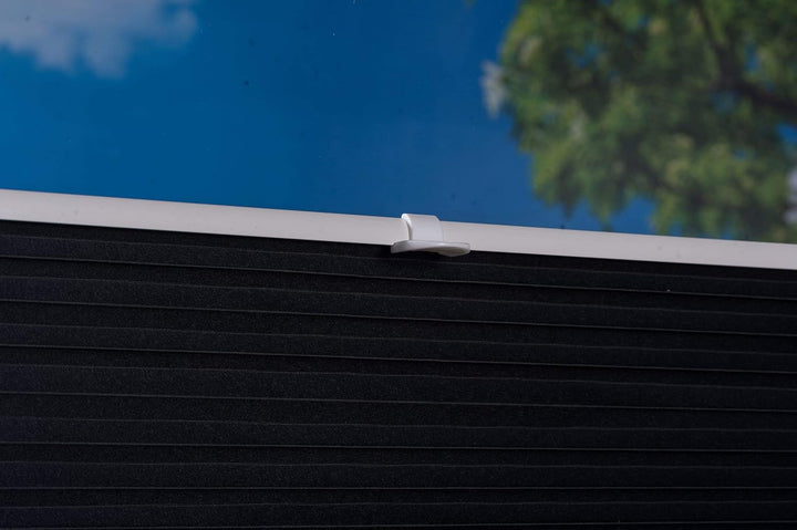 K-home Klemmfix-Plissee 95 x 130 cm (B x L) Anthrazit Lichtschutz +++ Moderne Crushed Optik +++ B95