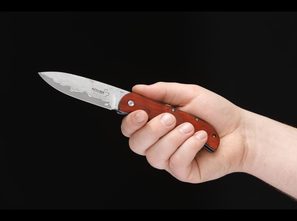 Böker Plus Exskelibur Taschenmesser Cocobolo Damast, Cocobolo Damast
