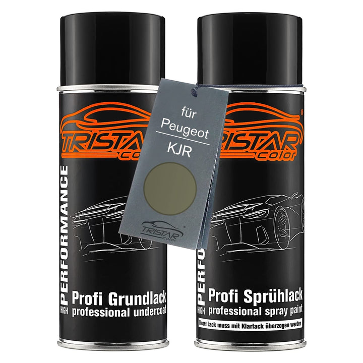 TRISTARcolor Autolack Spraydosen Set für Peugeot KJR Vert Olivine Nacre Metallic Perl X. Grundlack B