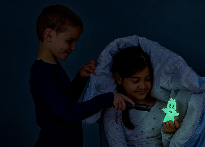 Plus-Plus 9603919 Geniales Konstruktionsspielzeug, Basic XXL Mega-Set, Glow in The Dark, Kreativ-Bau