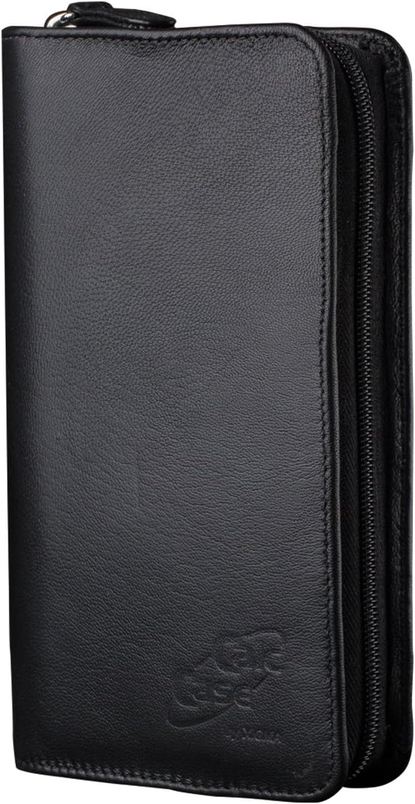 CalcCase -Executive- in Geschenkbox aus schwarzem Nappaleder (Stifthalter/extra Ablagefach)