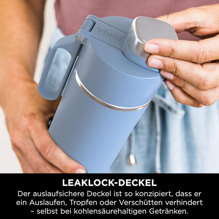 Ninja Thirsti Wasserflasche/Thermobecher to go, 700ml, auslaufsicherer Deckel, für kohlensäurehaltig