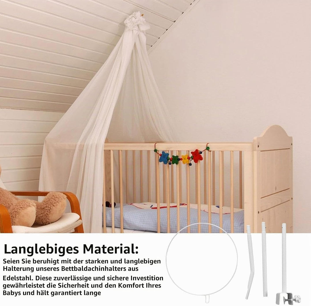Himmelständer für Kinderbett,Robuster und Abnehmbarer 5-stufiger Baldachinhalter | Baldachin für Kin