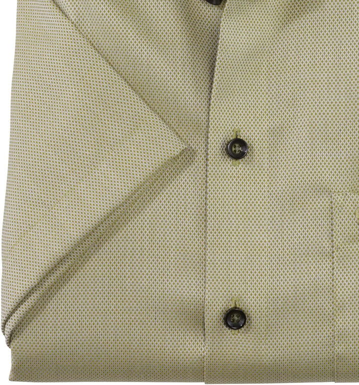 OLYMP Herren Businesshemd Kurzarm Luxor,Einfarbig,modern fit,Global Kent 40 Limone 44, 40 Limone 44