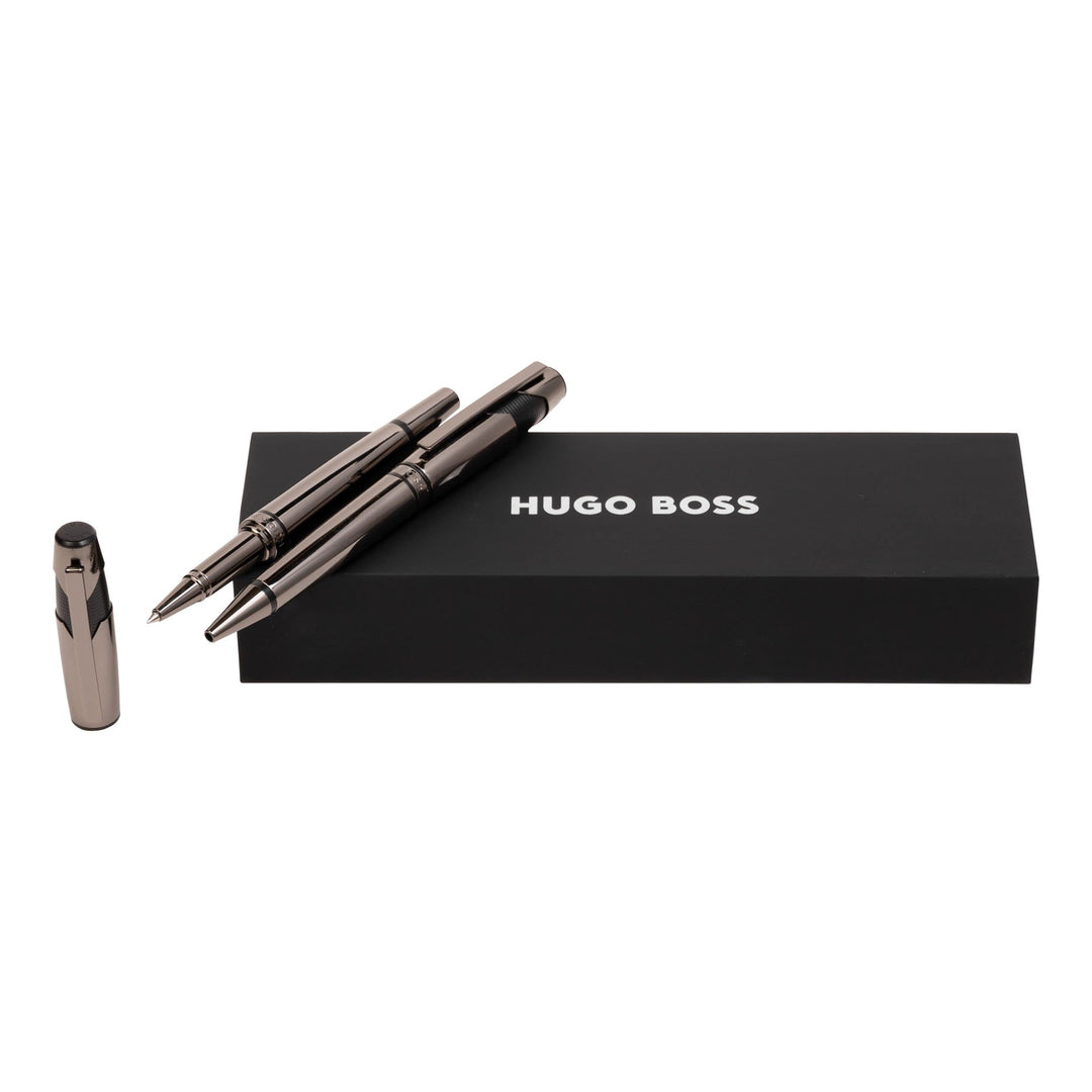 Hugo Boss Stifte-Set Chevron Gun HPBR252D (Kugelschreiber & Tintenroller) | Geschenkbox