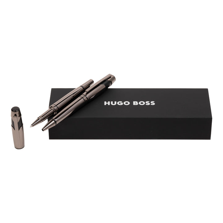 Hugo Boss Stifte-Set Chevron Gun HPBR252D (Kugelschreiber & Tintenroller) | Geschenkbox