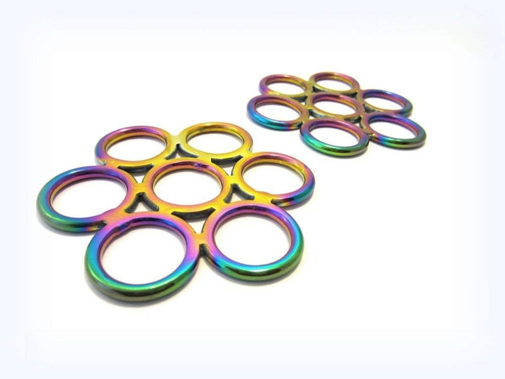 PS Pferdeartikel Regenbogenfarben - Gebissloser Zaum Flower - Multicolour Rainbow