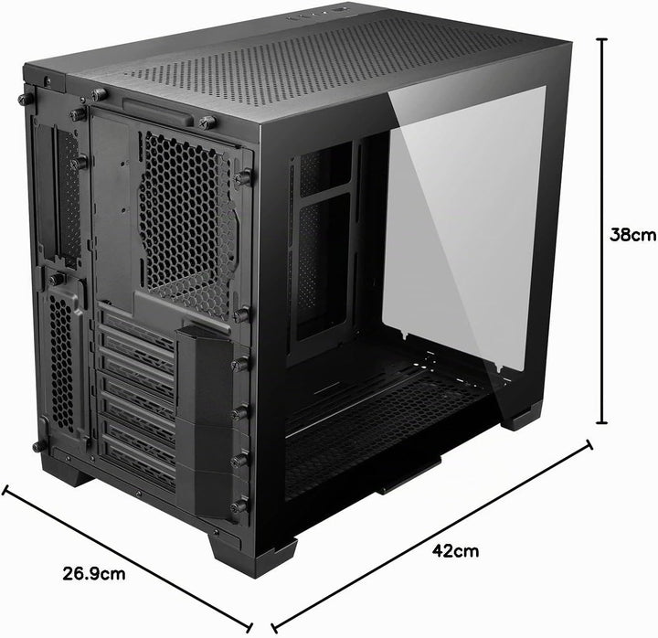 Lian Li O11 Dynamic Mini, Midi-Tower, gehärtetes Glas, Schwarz, Schwarz