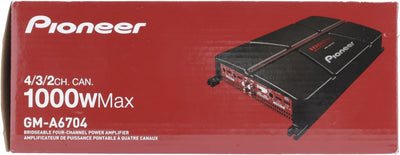 Pioneer GM-D6704 Brückbarer 4-Kanal Verstärker (1.000 W), Variabler TPF & HPF