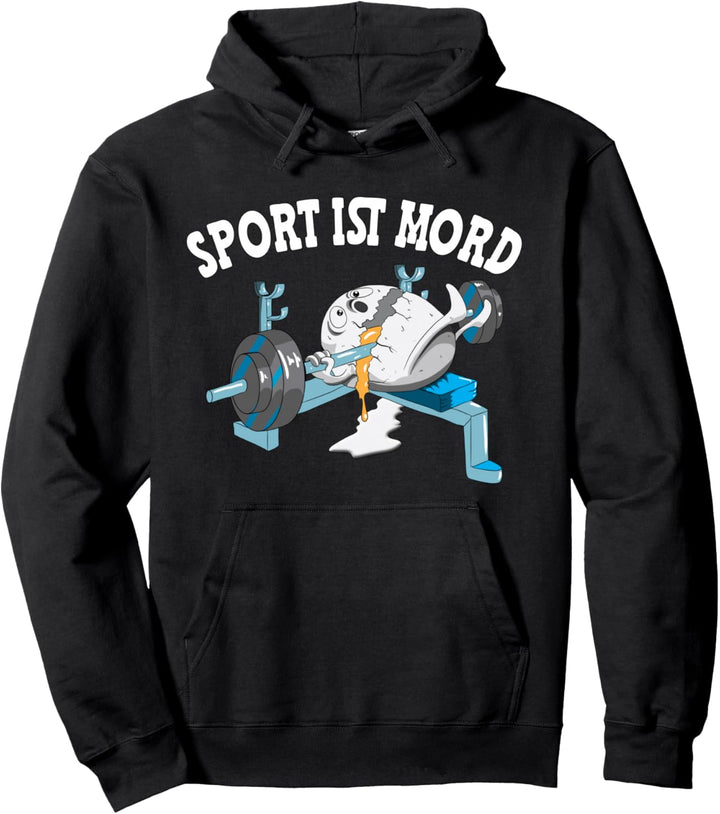 Sport ist Mord Spiegelei Langsamer Läufer Joggen Eier Ei Pullover Hoodie