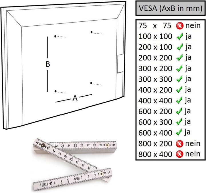NEG Profi Universal TV-Wandhalterung Extender 6012 (weiss) Schwenk-, neig- und ausziehbar, Full Moti