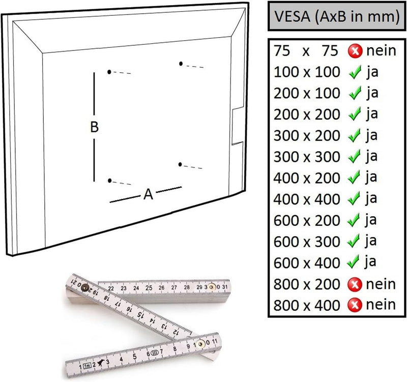 NEG Profi Universal TV-Wandhalterung Extender 6012 (weiss) Schwenk-, neig- und ausziehbar, Full Moti