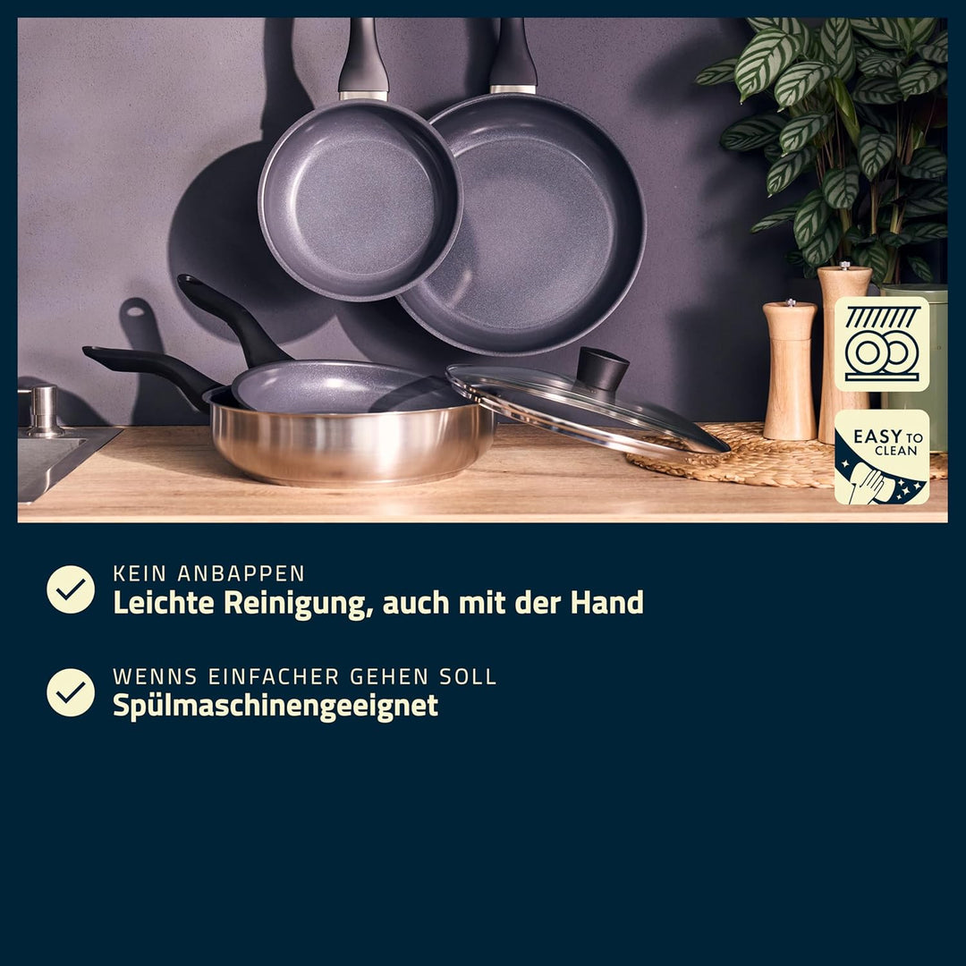 HENCKELS by ZWILLING Stream Bratpfanne 28 cm mit Antihaft-Keramik-Beschichtung, Induktionsgeeignet,