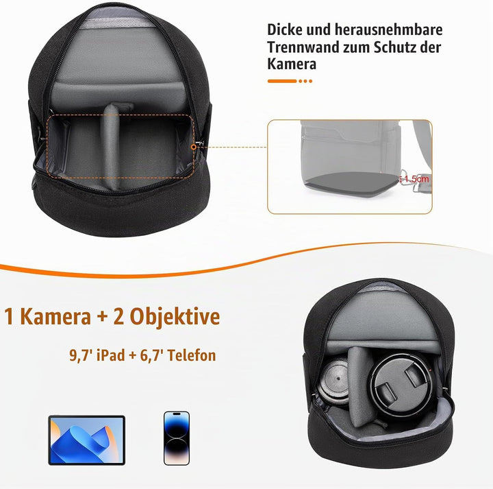 Cwatcun Kameratasche,Wasserdicht Kamerataschen Grosse Umhängetasche, Kamera Tasche für Spiegelreflex