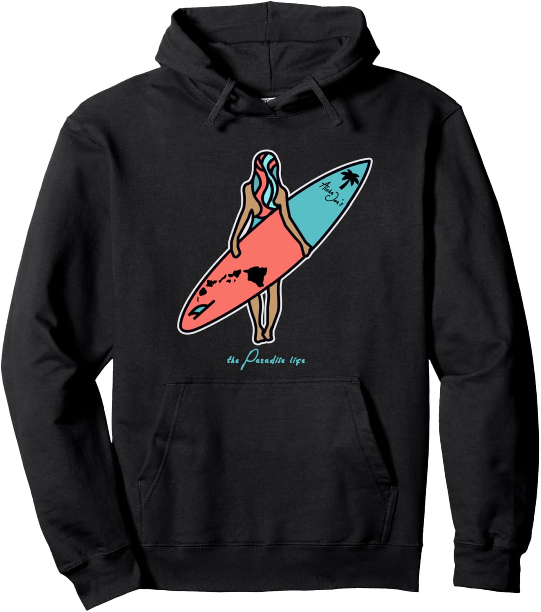 Aloha Surfer Girl Pullover Hoodie