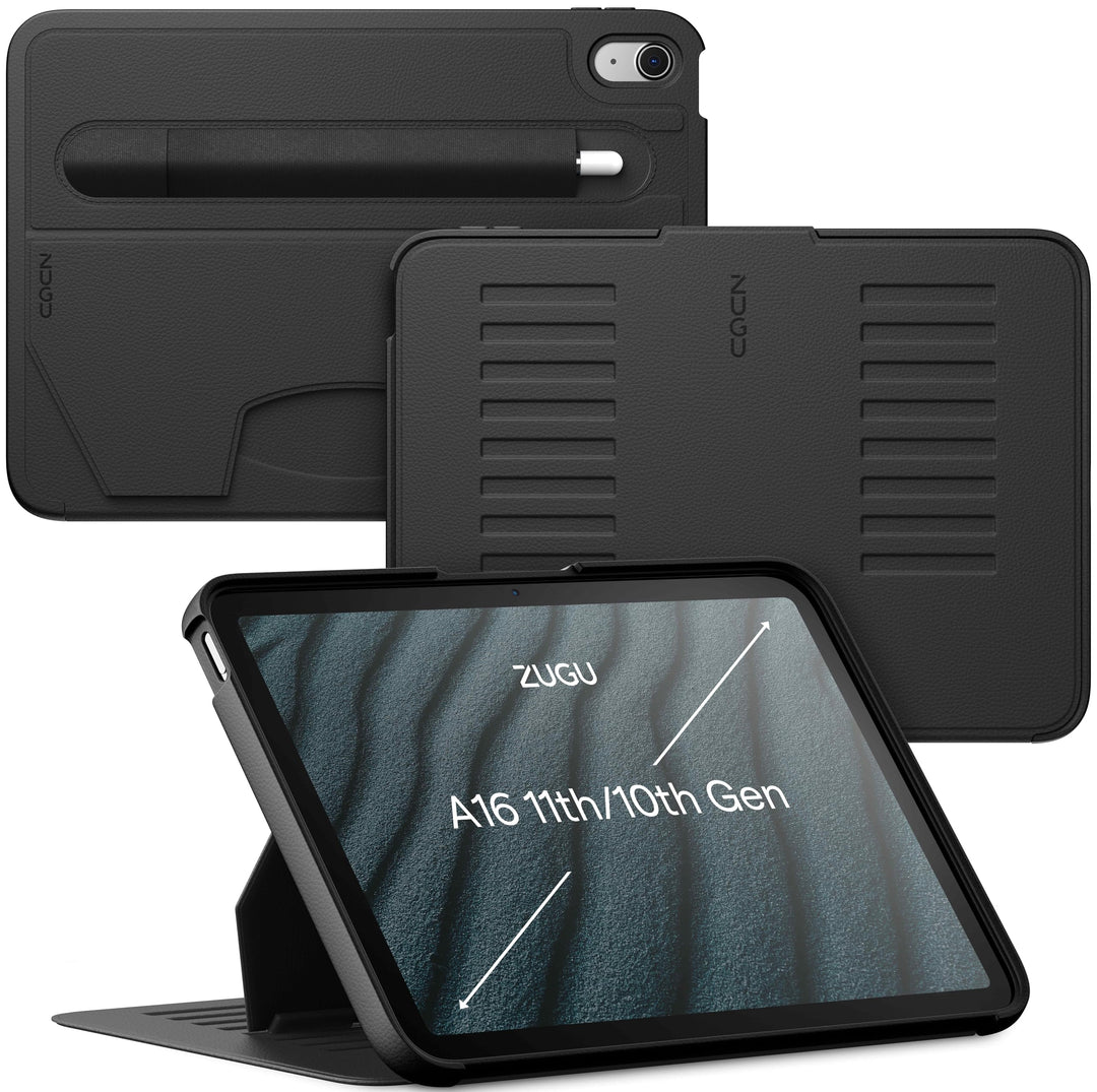 ZUGU iPad 10.9 Hülle 2022 10. Generation, schlanke Schutzhülle 8 Winkel-Ständer magnetisch, Stifthal