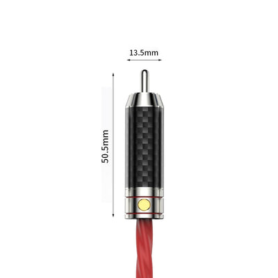Brollitest High End RCA Phono Kabel, Hochreines Kohlefaser Phono Kabel mit Erdungsdraht, 2M Geheimti