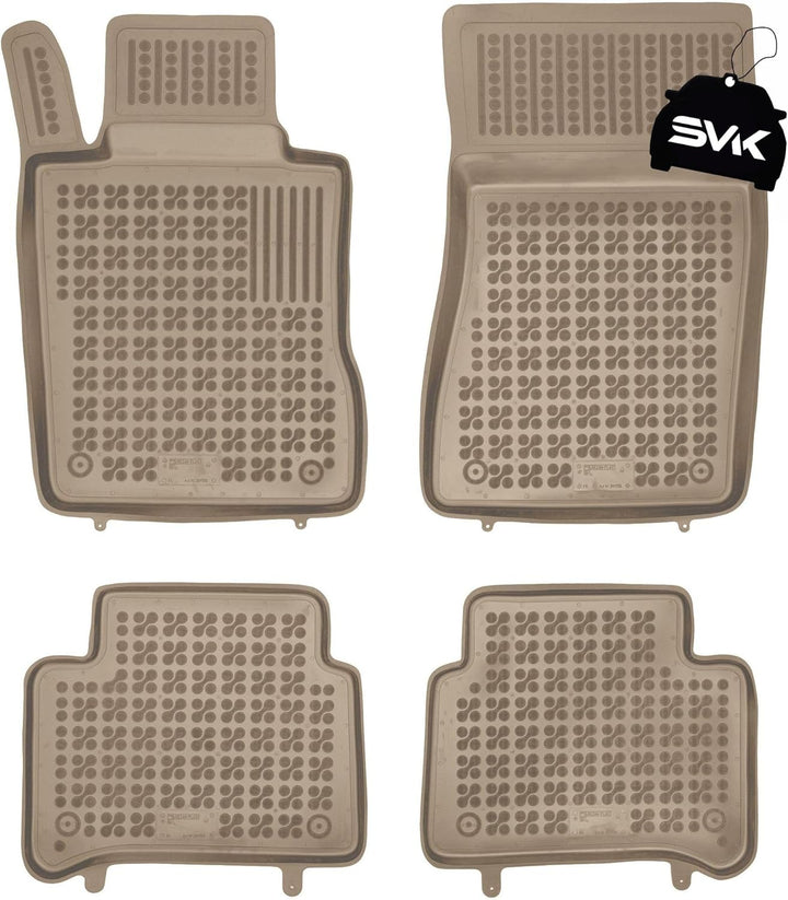 SMK Beige Auto fussmatten gummimatten passt für Mercedes E-Klasse (W211) 2002-2009 fussmatten Auto f