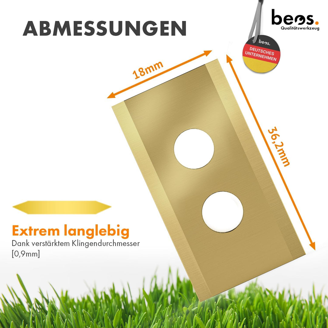 BEOS® 30 x Premium Titan Ersatzmesser + Schrauben mit Sicherung - Ersatzklingen für Premiummarken Wo