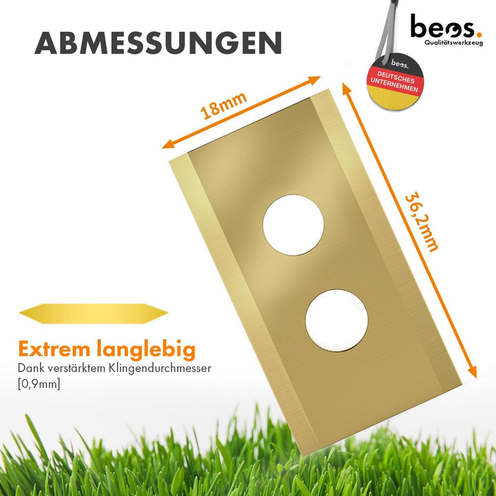 BEOS® 30 x Premium Titan Ersatzmesser + Schrauben mit Sicherung - Ersatzklingen für Premiummarken Wo