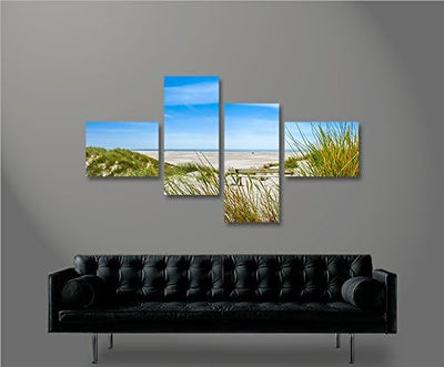 islandburner Bild Bilder auf Leinwand Nordsee Strand 4L XXL Poster Leinwandbild Wandbild Dekoartikel