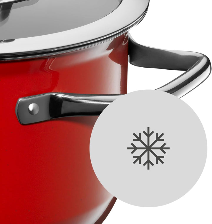 WMF Fusiontec Compact Kochtopf klein 18 cm, Fleischtopf Induktion 2,4l, Glasdeckel, High-Tech Kerami