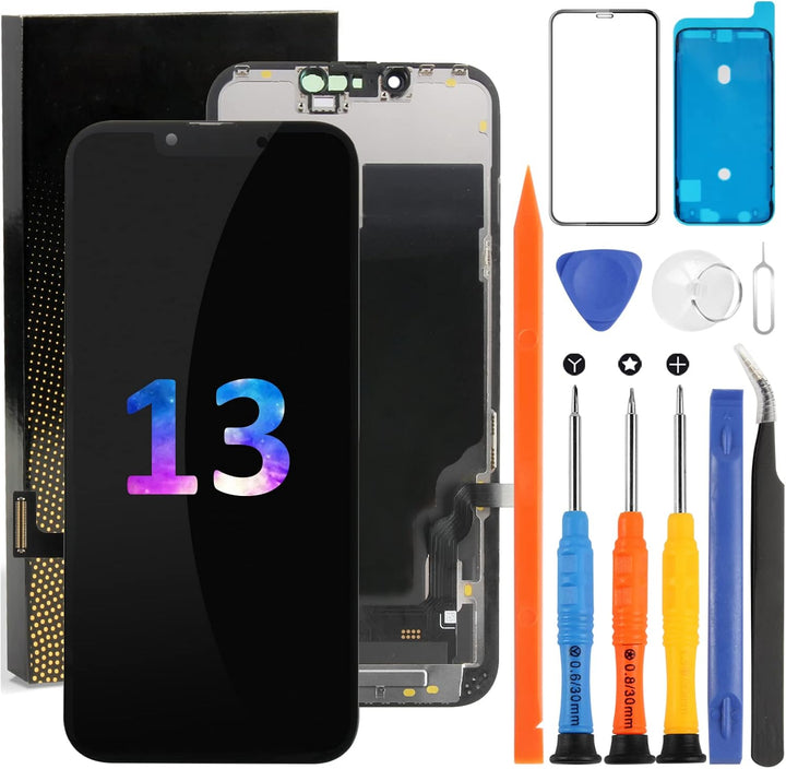SRJTEK Für iPhone 13 Bildschirm Ersatz für iPhone 13 LCD Bildschirm Ersatz A2633 LCD Display A2482 T
