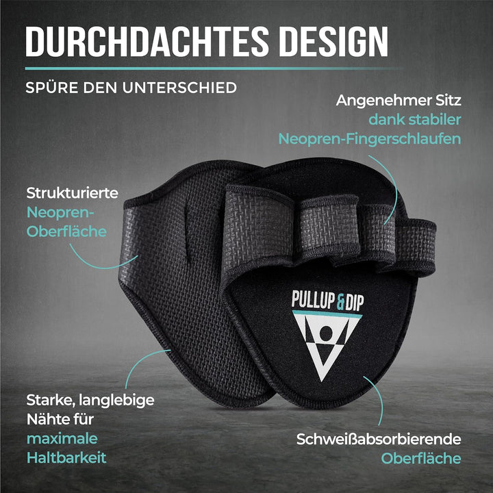 PULLUP & DIP Griffpolster Griffpads für Klimmzüge, Fitness, Bodybuilding & Krafttraining Griffpad Ne