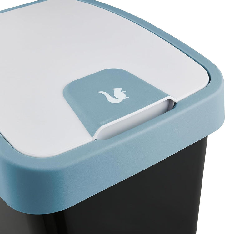keeeper Premium Abfallbehälter mit Flip-Deckel, Soft Touch, 45 l, Magne, Nordic Blue 45 L Nordic Blu