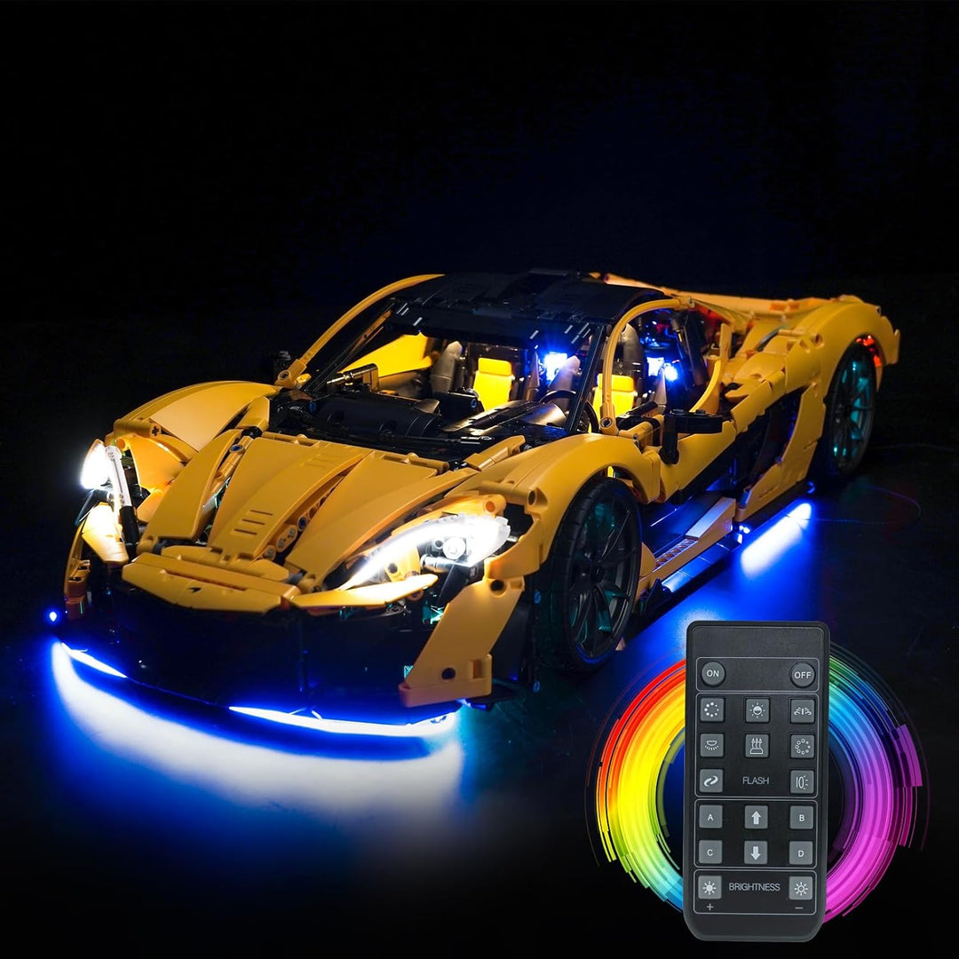 LocoLee Licht Kompatibel mit Lego Technic 42172 McLaren P1, Nur Lichter Set - Kein Modell, Licht Bel