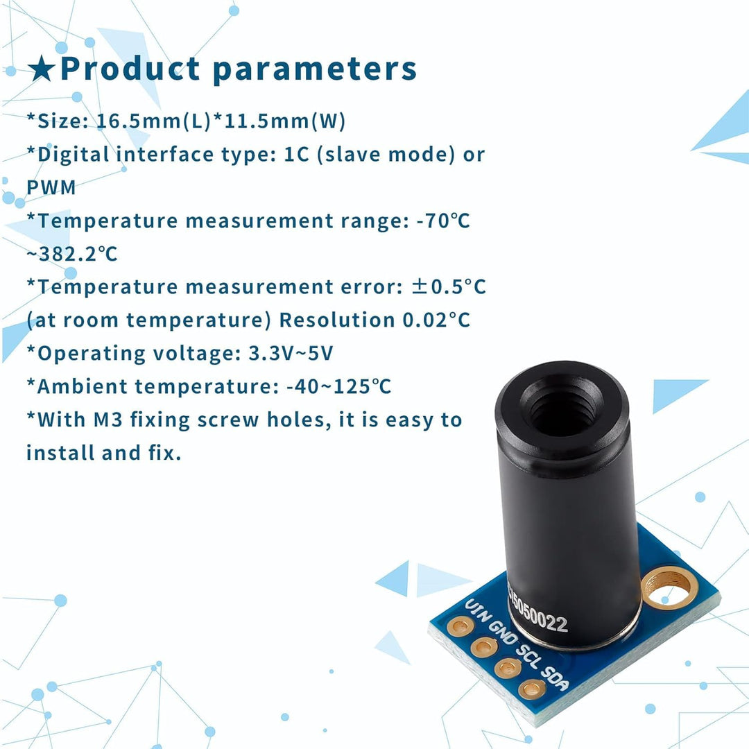 Ticfox Temperatursensor MLX90614-DCI Infrarot-Temperatursensormodul Fernelektronische DIY PCB