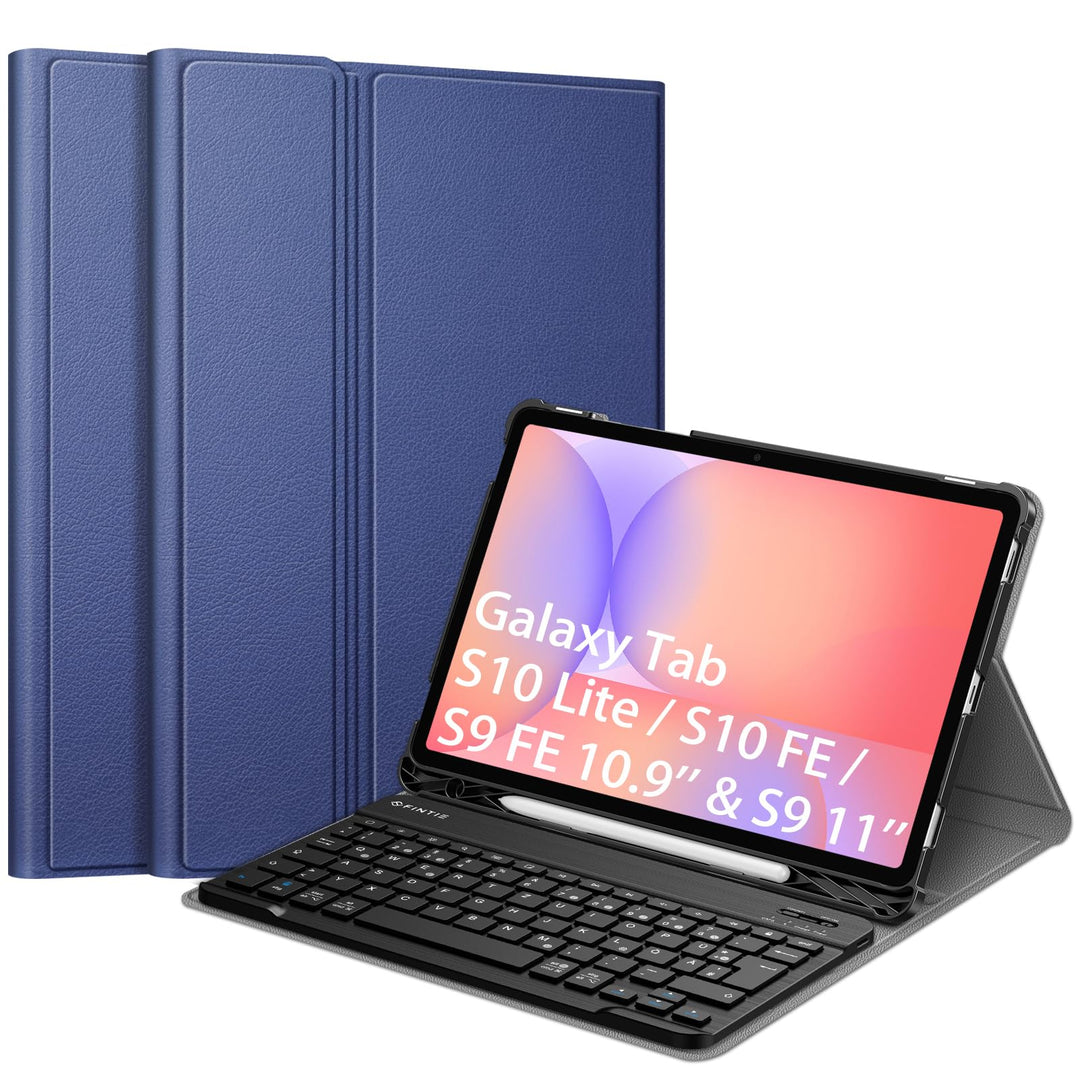 FINTIE Tastatur Hülle für Samsung Galaxy Tab S10 Lite/S10 FE/S9 FE 10.9" & S9 11" Tablet, Keyboard C
