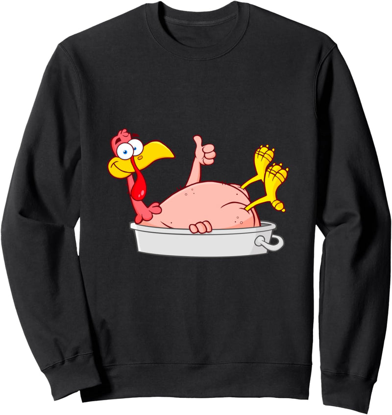 Cartoon Türkei Thanksgiving Dinner Sweatshirt